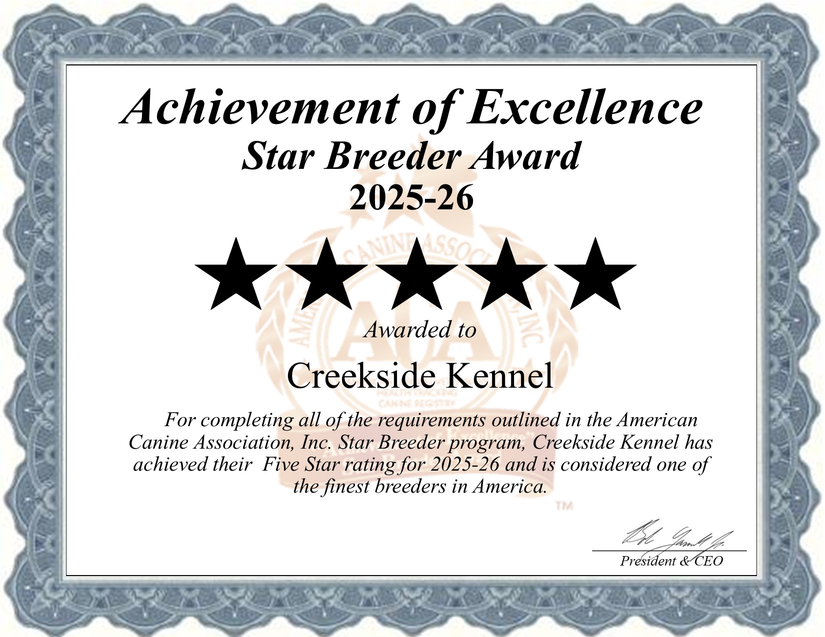 Creek Side, Kennel, dog, breeder, star, certificate, Creek Side-Kennel, Oberlin, KS, Kansas, puppy, dog, kennels, mill, puppymill, usda, 5-star, aca, ica, registered, Yorkshire Terrior